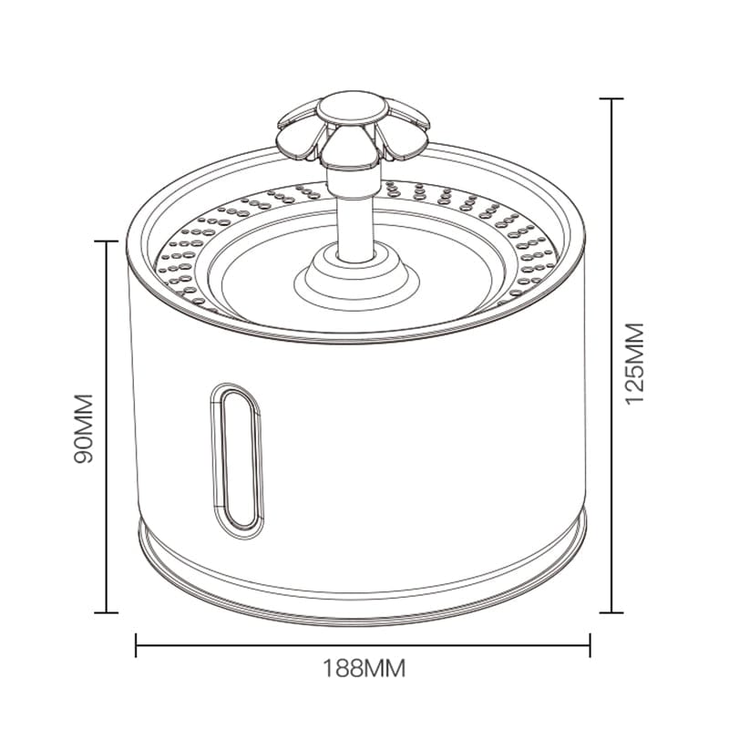 Automatic Dog Feeder Cat Water Fountain Indoor USB LED 2.4L Ultra Quiet Dog Drinking Dispenser Pet Puppy Feeder Fountains Bowls