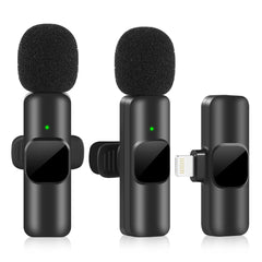 Wireless Microphone Portable Audio Video Recording Mini Mic for iPhone Android Live Broadcast Gaming Phone Mic