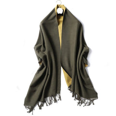 Winter Cashmere Scarf Women Thick Warm Shawls Wraps Lady Solid Scarves Fashion Tassels Pashmina Blanket Quality Foulard 2023 New