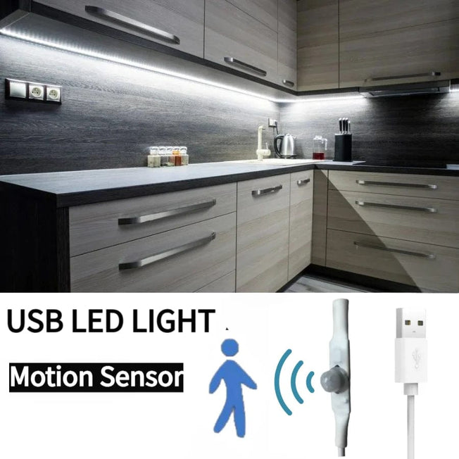 5V USB LED Strip  Motion Sensor With Hand Sweep/Human 1M 2M 3M 5M Light Tape Decoration Ribbon for TV Kitchen Room