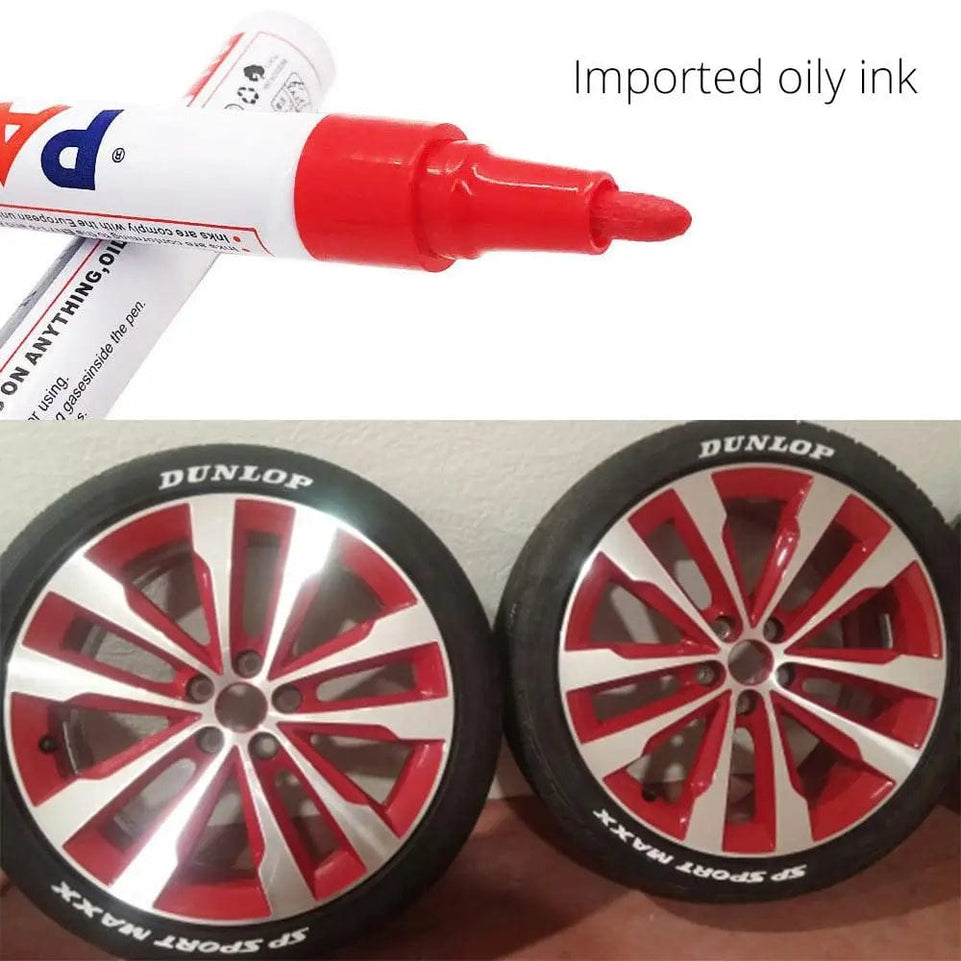 Car Tyre Painting Pen Waterproof Permanent Graffiti Touch Up Tyre Marker Auto Rubber Mark Pen