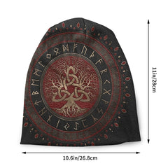 Bonnet Hats Viking Men Women's Thin Hat Tree Of With Triquetra Cap Street Skullies Beanies