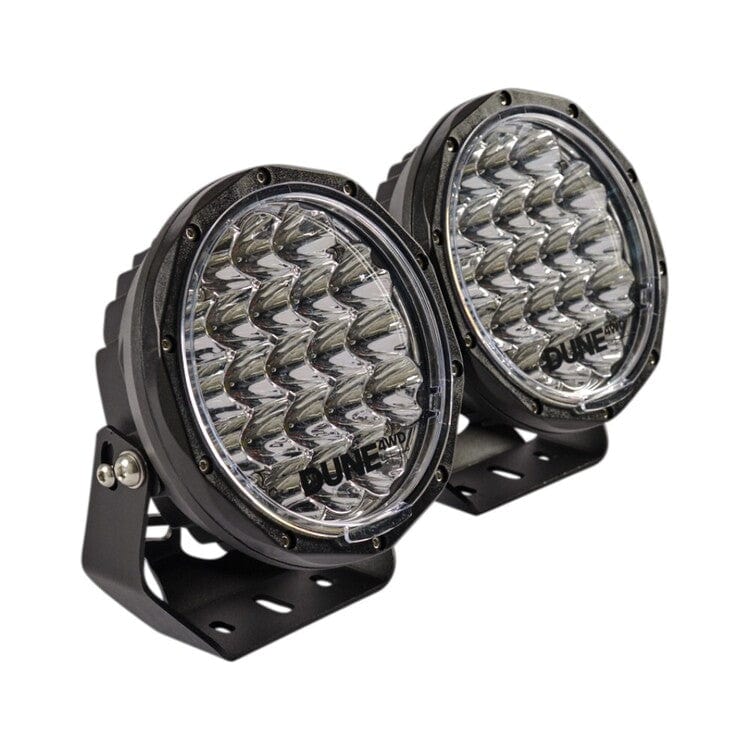 Pair Black 5INCH LED Driving Lights Spotlights And Wiring Harness