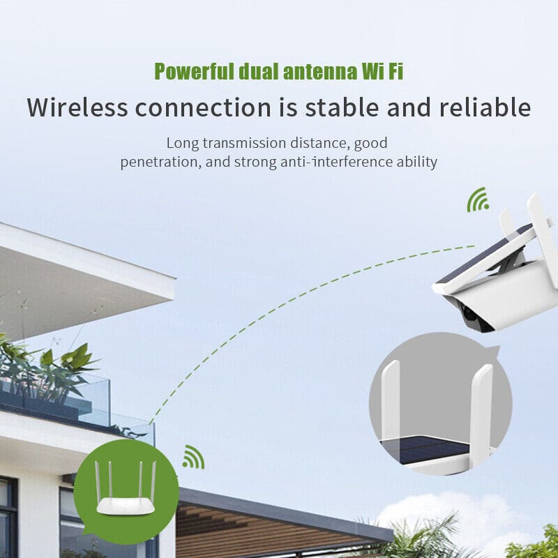 4MP Solar Camera Wifi Outdoor Wireless Powered Full Colour Night Vision Surveillance Security Protection CCTV PIR IP Camera