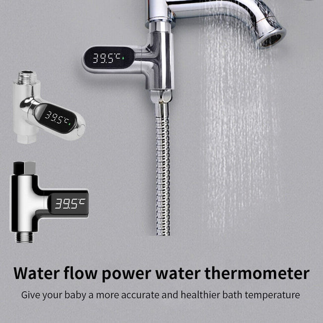 Home Water Temperature Monitor 360 Degrees Rotation Led Display Celsius/Fahrenheit PC Meter Electricity Shower Thermometer