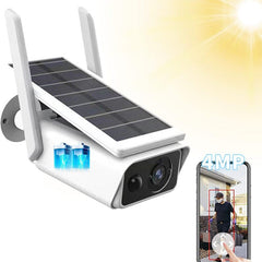 4MP Solar Camera Wifi Outdoor Wireless Powered Full Colour Night Vision Surveillance Security Protection CCTV PIR IP Camera