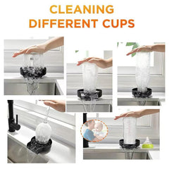 High Pressure Cup Washer Faucet Glass Rinser Glass Cup Washer Bar Beer Milk Tea Cup Cleaner Kitchen Sink Accessories