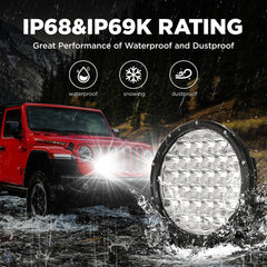 9 inch 225W LED Spotlight For Jeep JK Chevy 4RUNNER SUV 4WD 4X4 Truck Pickup LED Work Light Fog Lamps