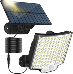 Powerful LED Solar Lamp 4 Working Modes With Motion Sensor Remote Control Floodlight Outdoor Garden Yard Waterproof Wall Light