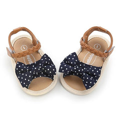 0-18M Fashion Newborn Baby Girls Sandals Princess Shoes Infant Bowknot Toddler Summer Sandals PU Non-slip Shoes - Wowza