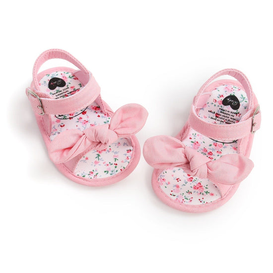 0-18M Fashion Newborn Baby Girls Sandals Princess Shoes Infant Bowknot Toddler Summer Sandals PU Non-slip Shoes - Wowza