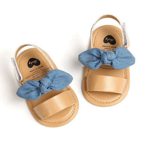 0-18M Fashion Newborn Baby Girls Sandals Princess Shoes Infant Bowknot Toddler Summer Sandals PU Non-slip Shoes - Wowza