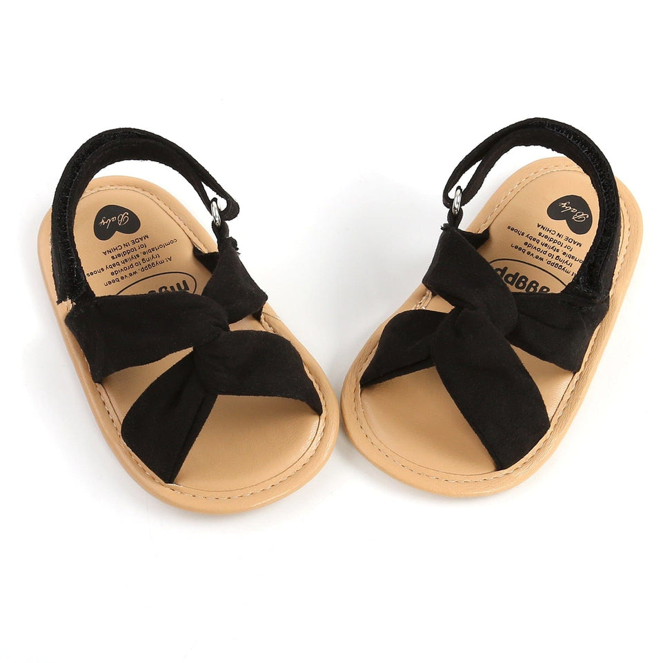 0-18M Fashion Newborn Baby Girls Sandals Princess Shoes Infant Bowknot Toddler Summer Sandals PU Non-slip Shoes - Wowza