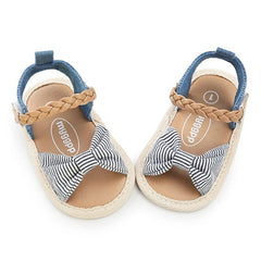 0-18M Fashion Newborn Baby Girls Sandals Princess Shoes Infant Bowknot Toddler Summer Sandals PU Non-slip Shoes - Wowza