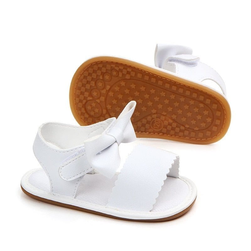 0-18M Fashion Newborn Baby Girls Sandals Princess Shoes Infant Bowknot Toddler Summer Sandals PU Non-slip Shoes - Wowza