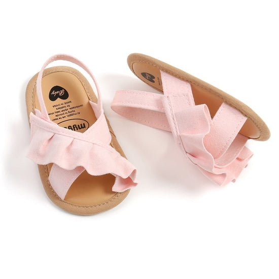 0-18M Fashion Newborn Baby Girls Sandals Princess Shoes Infant Bowknot Toddler Summer Sandals PU Non-slip Shoes - Wowza