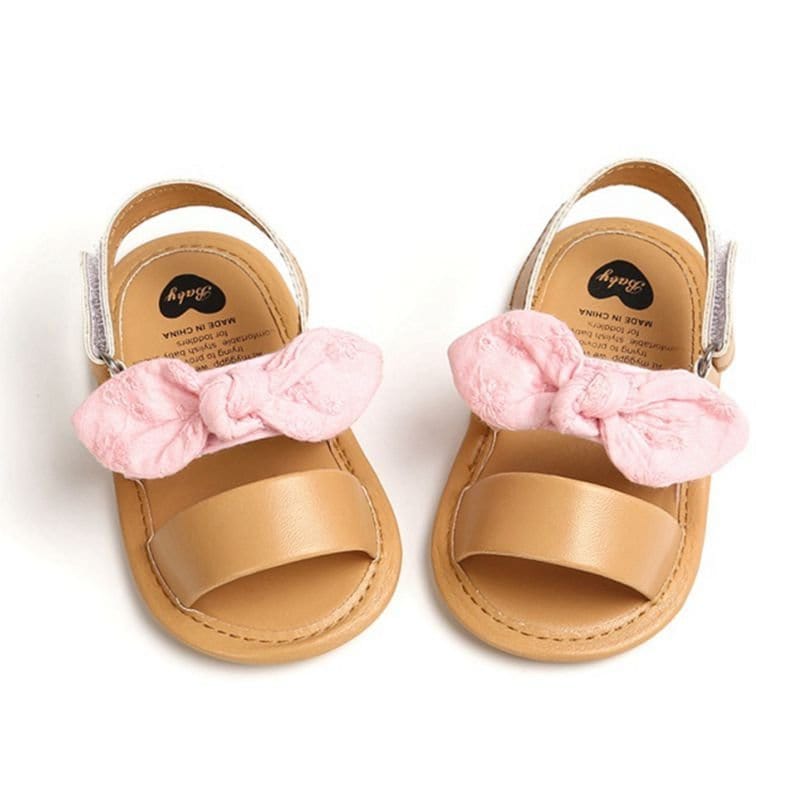 0-18M Fashion Newborn Baby Girls Sandals Princess Shoes Infant Bowknot Toddler Summer Sandals PU Non-slip Shoes - Wowza