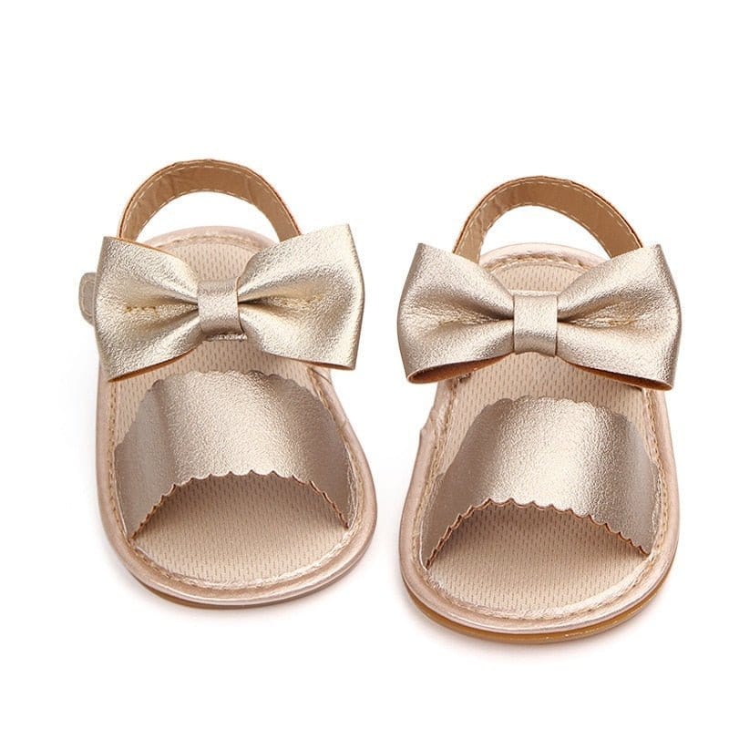 0-18M Fashion Newborn Baby Girls Sandals Princess Shoes Infant Bowknot Toddler Summer Sandals PU Non-slip Shoes - Wowza