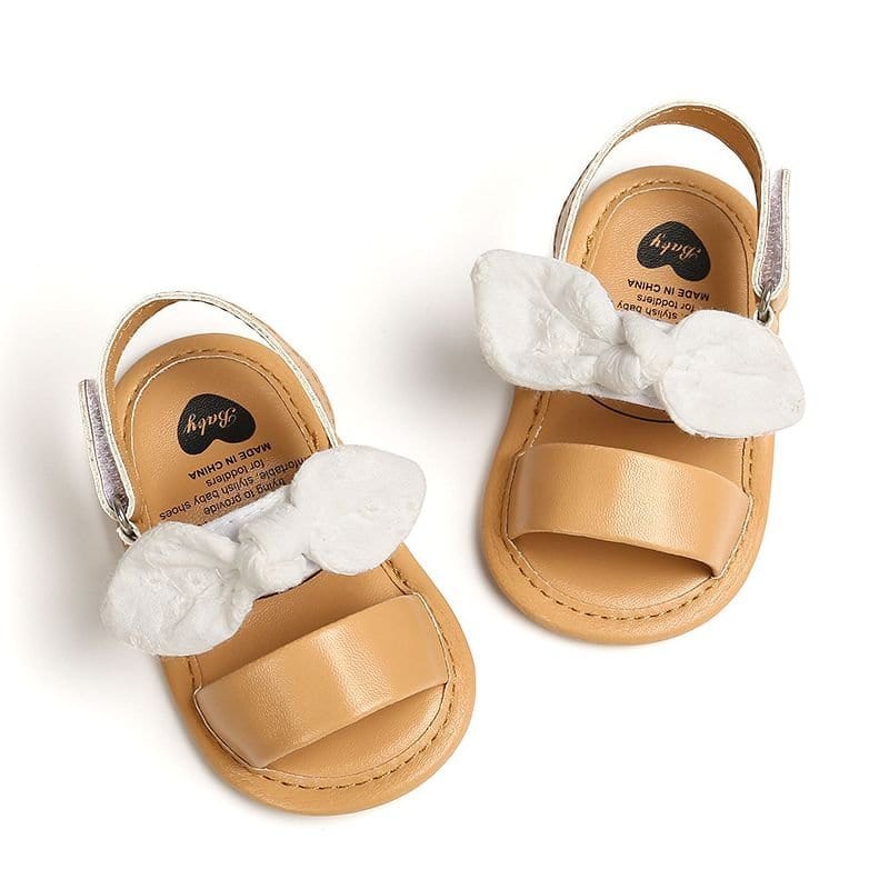 0-18M Fashion Newborn Baby Girls Sandals Princess Shoes Infant Bowknot Toddler Summer Sandals PU Non-slip Shoes - Wowza