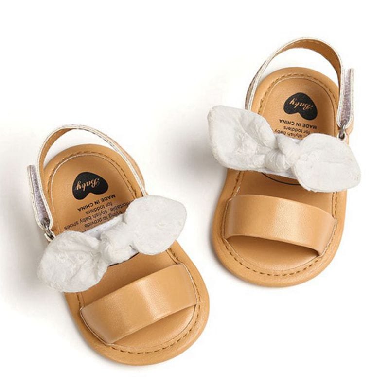 0-18M Fashion Newborn Baby Girls Sandals Princess Shoes Infant Bowknot Toddler Summer Sandals PU Non-slip Shoes - Wowza