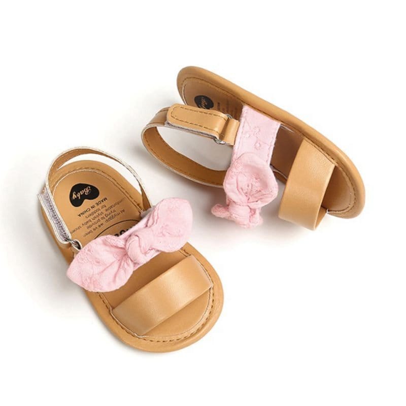 0-18M Fashion Newborn Baby Girls Sandals Princess Shoes Infant Bowknot Toddler Summer Sandals PU Non-slip Shoes - Wowza