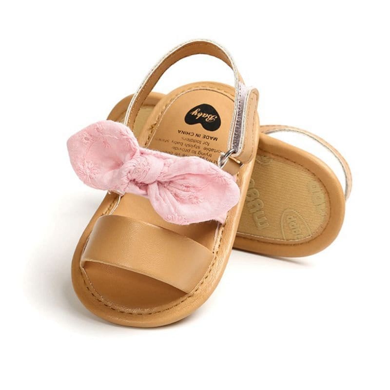 0-18M Fashion Newborn Baby Girls Sandals Princess Shoes Infant Bowknot Toddler Summer Sandals PU Non-slip Shoes - Wowza