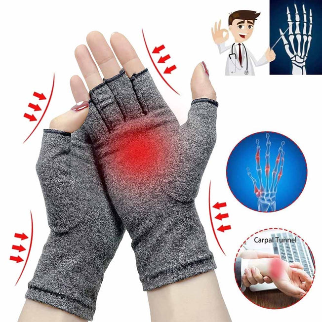 1 Pairs Arthritis Gloves Touch Screen Gloves Anti Arthritis Therapy Compression Gloves and Ache Pain Joint Relief Winter Warm - Wowza