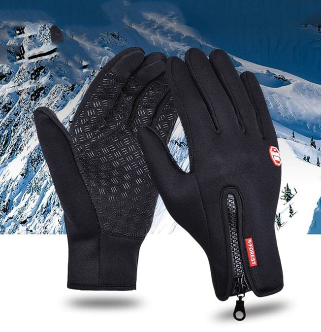 1 Pairs Gloves Anti Slip Windproof Thermal Warm Touchscreen Glove Breathable Tactico Winter Men Women Black Zipper Gloves - Wowza