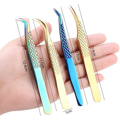 1 Pcs Eyelashes Tweezers Stainless Steel superhard Tweezers High Precision Anti-static tweezers for Eyelash Extensions - Wowza