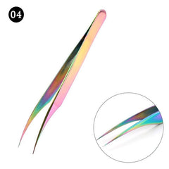 1 Pcs Eyelashes Tweezers Stainless Steel superhard Tweezers High Precision Anti-static tweezers for Eyelash Extensions - Wowza