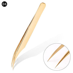 1 Pcs Eyelashes Tweezers Stainless Steel superhard Tweezers High Precision Anti-static tweezers for Eyelash Extensions - Wowza