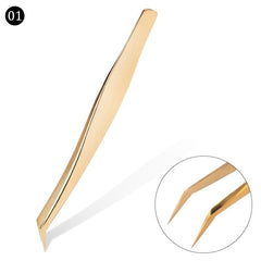 1 Pcs Eyelashes Tweezers Stainless Steel superhard Tweezers High Precision Anti-static tweezers for Eyelash Extensions - Wowza