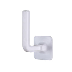 1 Pcs L-Shape Punch-Free Hook Wall Mounted Cloth Hanger for Coats Hats Towels Clothes Kitchen Rack Roll Bathroom Holder - Wowza