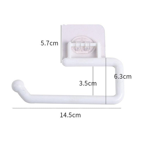 1 Pcs L-Shape Punch-Free Hook Wall Mounted Cloth Hanger for Coats Hats Towels Clothes Kitchen Rack Roll Bathroom Holder - Wowza