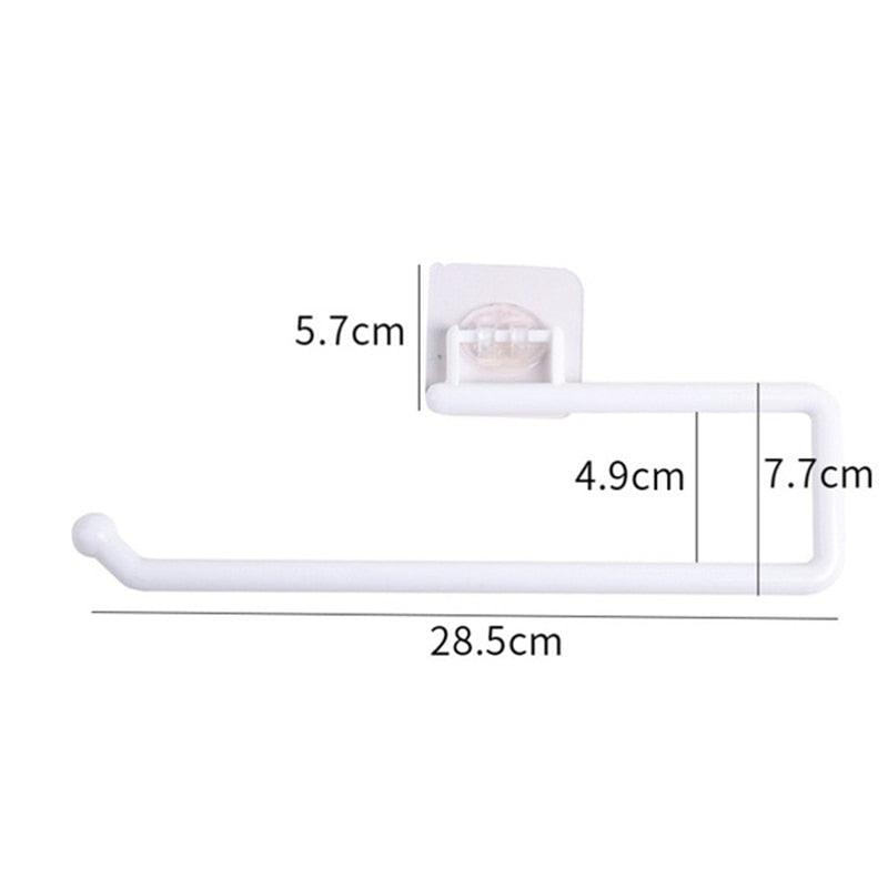 1 Pcs L-Shape Punch-Free Hook Wall Mounted Cloth Hanger for Coats Hats Towels Clothes Kitchen Rack Roll Bathroom Holder - Wowza