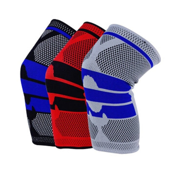 1 PCS Silicone Padded Knee Pads Supports Brace Basketball Fitness Meniscus Patella Protection Kneepads Sports Safety Knee Sleeve - Wowza