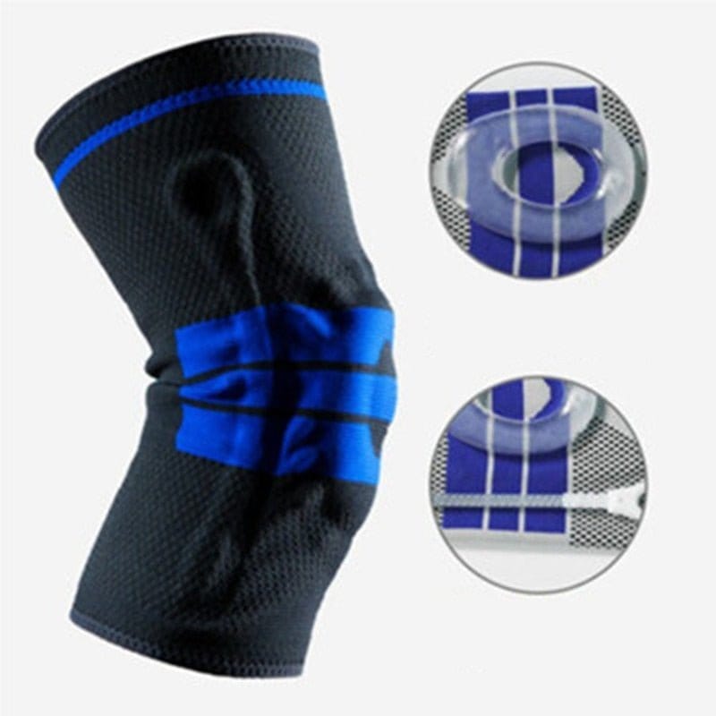 1 PCS Silicone Padded Knee Pads Supports Brace Basketball Fitness Meniscus Patella Protection Kneepads Sports Safety Knee Sleeve - Wowza