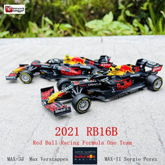 Bburago 1:43 2021 F1 Red Bull Racing RB16B 33# Verstappen 11# Sergio Perez Formula one Simulation alloy super toy car model