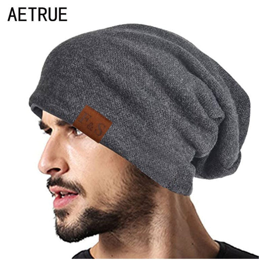 Skullies Beanies Knitted Hat Men Autumn Hats For Men Bonnet Gorras Skull Mask Soft Male Balaclava Women Winter Beanie Hat Cap