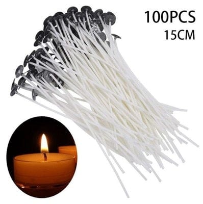 8-20cm 100 PCS Candle Wicks Smokeless Wax Pure Cotton Core for DIY Candle Making Pre-waxed Wicks Party Supplies