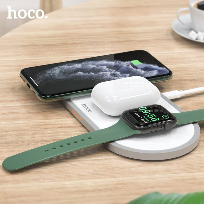 HOCO 3 in1 Wireless Charger for iphone 11 Pro X XS Max XR for Apple Watch 5 4 3 2 Airpods Pro Fast Charger Stand For Samsung S20