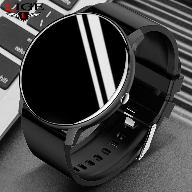LIGE 2022 New Smart Watch Men Full Touch Screen Sport Fitness Watch IP67 Waterproof Bluetooth Smartwatch Men For Xiaomi Huawei