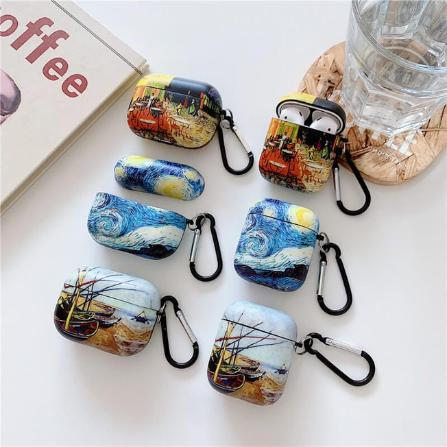 Van Gogh oil painting protective case for Airpods Pro cover bluetooth wireless earphone charging bag for airpod 2 3 airpod cases
