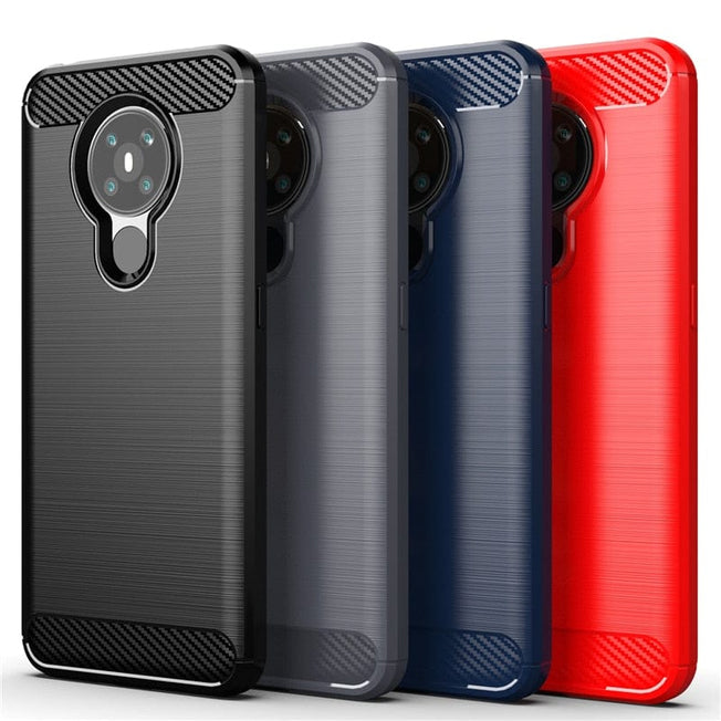 For Cover Nokia 5.3 Case For Nokia 5.3 Soft TPU Bumper Carbon Fiber Phone Case For Nokia XR20 2.4 3.4 5.4 6.2 7.2 8.3 5.3 Fundas