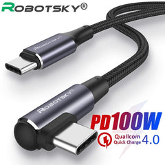 USB Type C To USB C 100W/60W PD Quick Charging Cable QC4.0 Type C Fast Charger For Huawei P40 Samsung S10 S20 Macbook Pro