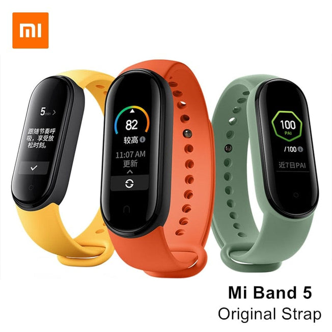 Xiaomi Mi Band 5 Strap Pink Limited Green Bracelet Compatible with Mi Smart Band 5 NFC
