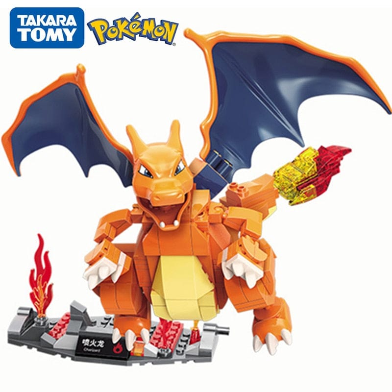Anime Classic Movie Pokemon Pikachu Charizard Venusaur Gyarados Blastoise DIY Blocks Model Children's toy gifts