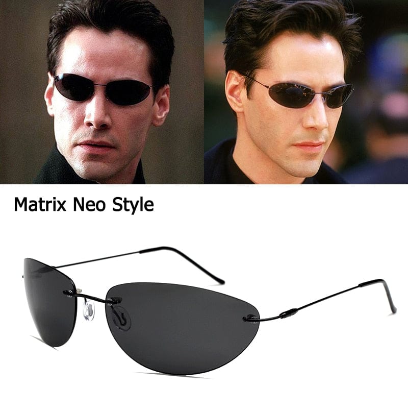 JackJad 2021 Fashion Cool The Matrix Neo Style Polarized Sunglasses Ultralight Rimless Men Driving Brand Design Sun Glasses Ocul