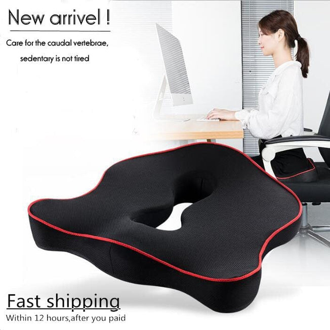 Premium Memory Foam Seat Cushion Coccyx Orthopedic Car Office Chair Cushion Pad for Tailbone Sciatica Lower Back Pain Relief