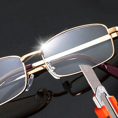 Real Glass Lens Reading Glasses Men Women Square Full Frame Presbyopic Glasses Anti-Scratch Diopter Eyewear +1.5 2.0 2.5